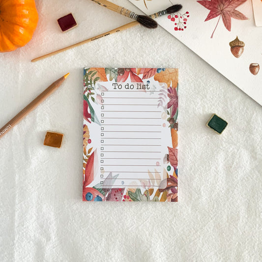 Bloc-notes - To do list couleurs d'automne