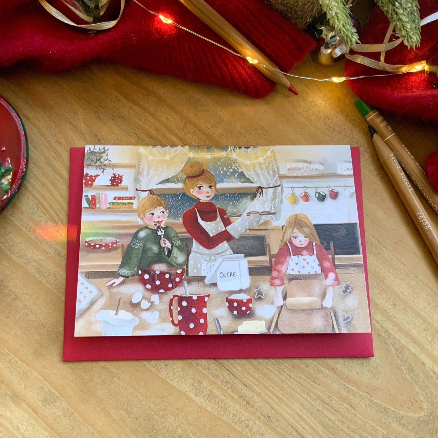 Carte de Noël - Biscuits de Noël